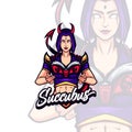 Lady Succubus Mythical Lady Devil Creature Vector Mascot